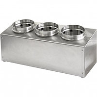 Подставка для столовых приборов ПищТех нерж., 3 емкости