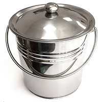 Ведро Roal 10л, c крышкой,нерж FT-0407/30, /1/32/