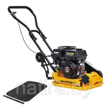 Виброплита SKIPER C60L-WM (LC160F, 5.5л.с., плита 53х37см., 11кН, 25м/мин, рез. коврик, колёса), фото 2