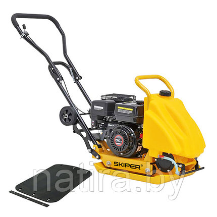 Виброплита SKIPER C90L-WMT (LC200F, 6.5лс, пл 54х42см, 15кН, 25м/мин, бак/воды, рез ковр, колёса), фото 2