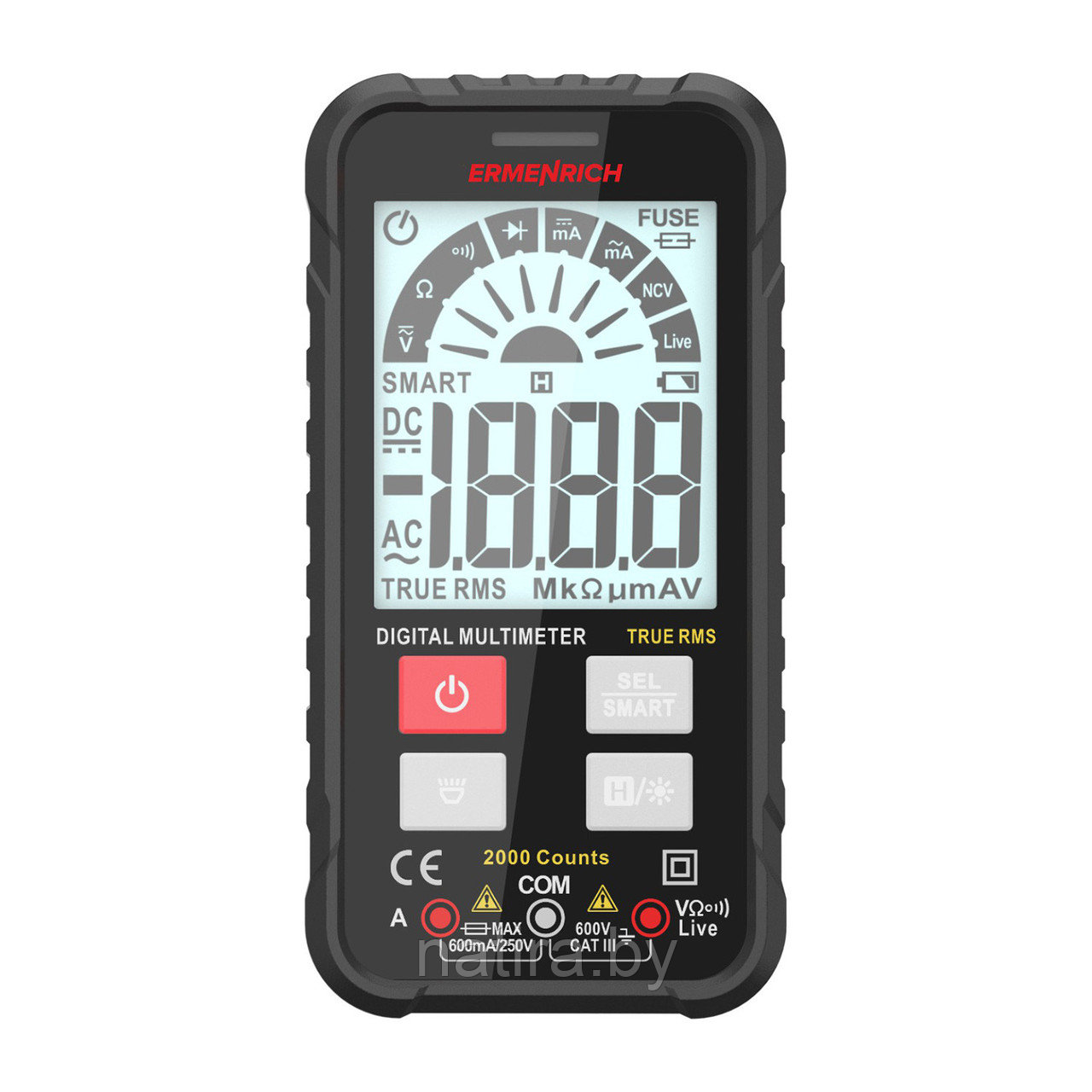 Цифровой мультиметр Ermenrich Zing TC16 (вольтметр, амперметр, омметр, Hold, NCV, Smart, Live)