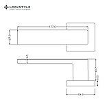 Ручки дверные LOCKSTYLE CUBE ZN NBM (матовый никель), фото 2