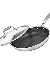 Сковорода из нержавеющей стали с крышкой d24x4.5 см DIAMOND Z-90265