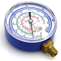 WK-8005L Манометр низкого давления R22. R134A. R404A  (80мм, Bar, Psi, C) (Китай)