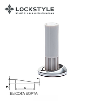 Дверной ограничитель магнитный, скрытый LOCKSTYLE, модель STOPPINO Mod. 2 MATT CHROM(мат. хром),7 мм