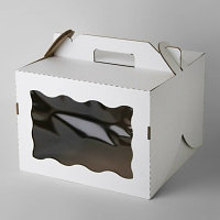 Коробка для торта 400х300х200мм ("чемодан") из гофрированного картона