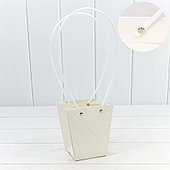 Пакет для цветов "Ромбы" 12,5*12*8 Белый