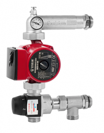 Насосно-смесительный узел VIEIR 1″ 35°С- 60°С KVS 4.5 для теплого пола без насоса