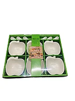 Набор менажниц (6шт) "Яблоко с ложками" 32х25см (с1)