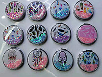 Зеркальце "Перышки" д.7см. (с2)