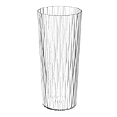 Акриловая ваза для цветов "Даймонд", D12 см/H26,5 см, прозрачный