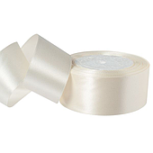 Лента атласная, 38 мм*23 м, кремовый