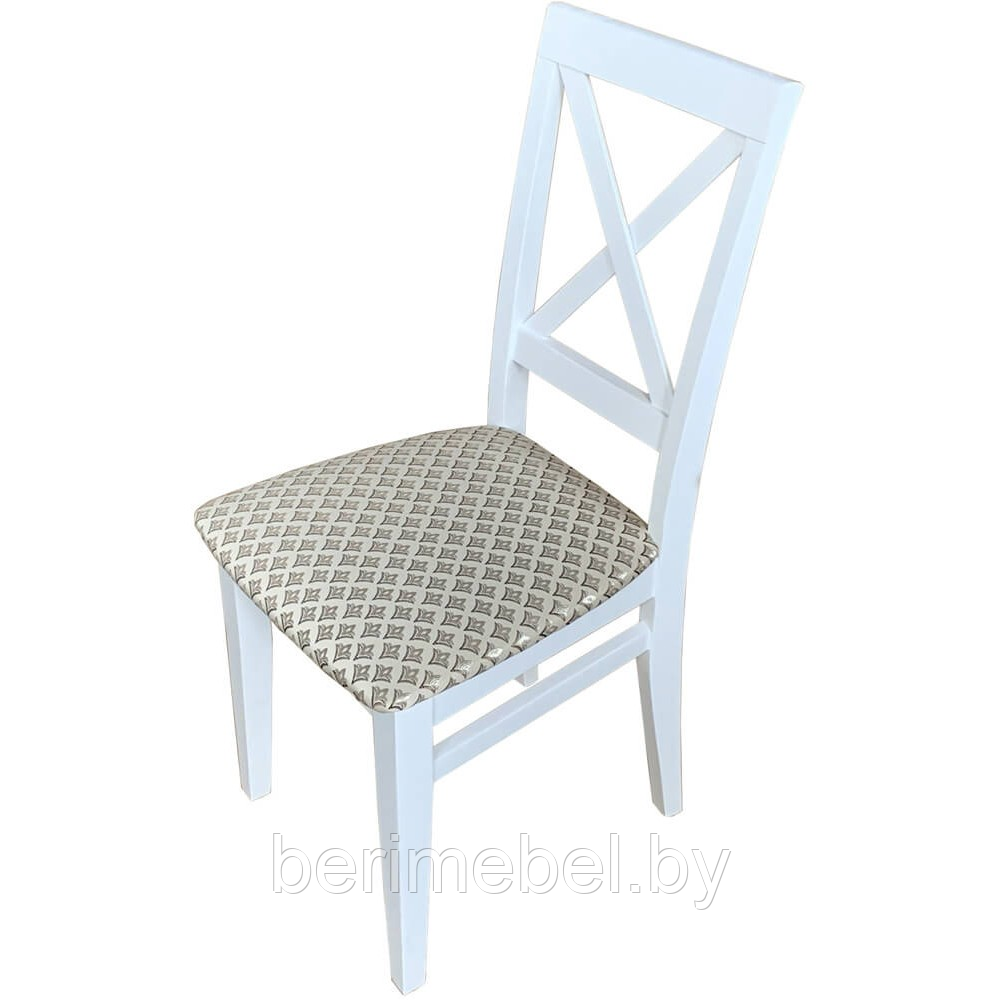 Стул МДК- 63 "Кристофер" с мягким сидением Эмаль белая Ельская мебельная фабрика