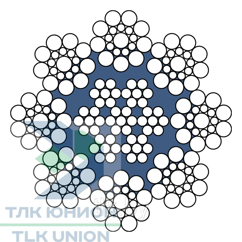 Канат стальной 10мм, 8х19 (1+9+9) (S)-1770 Н/мм2 (180 кгс/мм2), DIN 3062