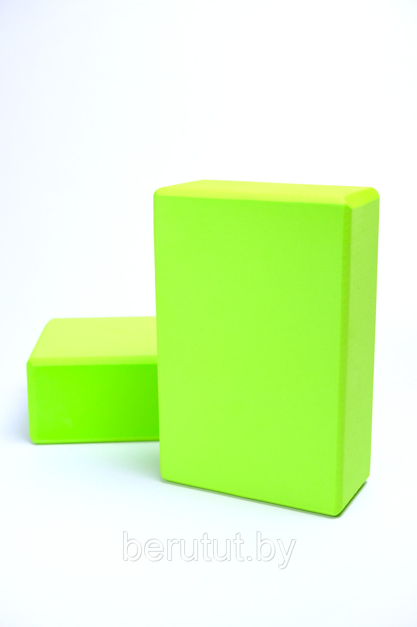 Блоки для йоги зелёные AMETIST 2 шт