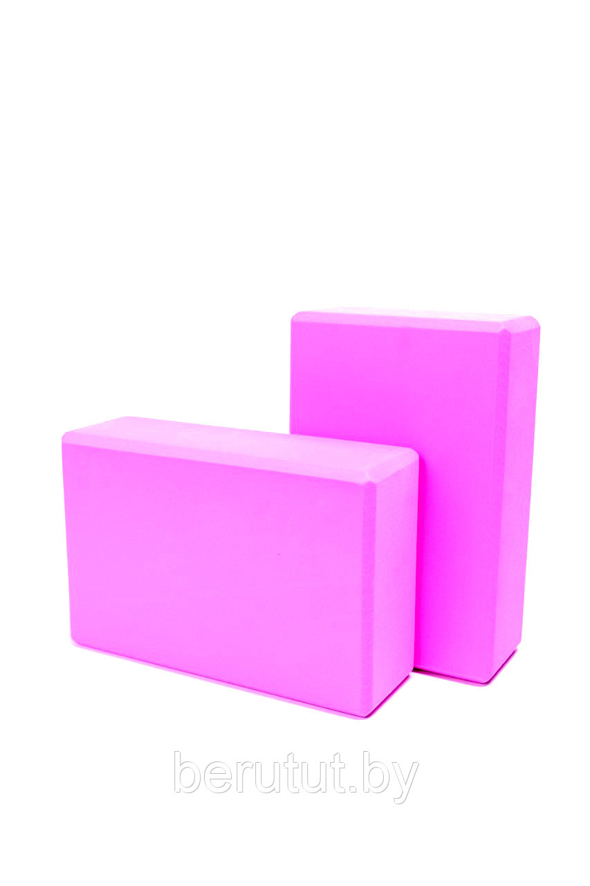 Блоки для йоги розовые AMETIST 2 шт