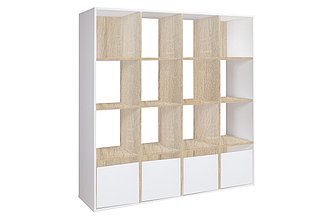 Стеллаж Куб-6 Дуб сонома - Белый