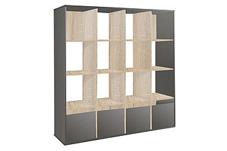 Стеллаж Куб-6 Дуб сонома - Антрацит