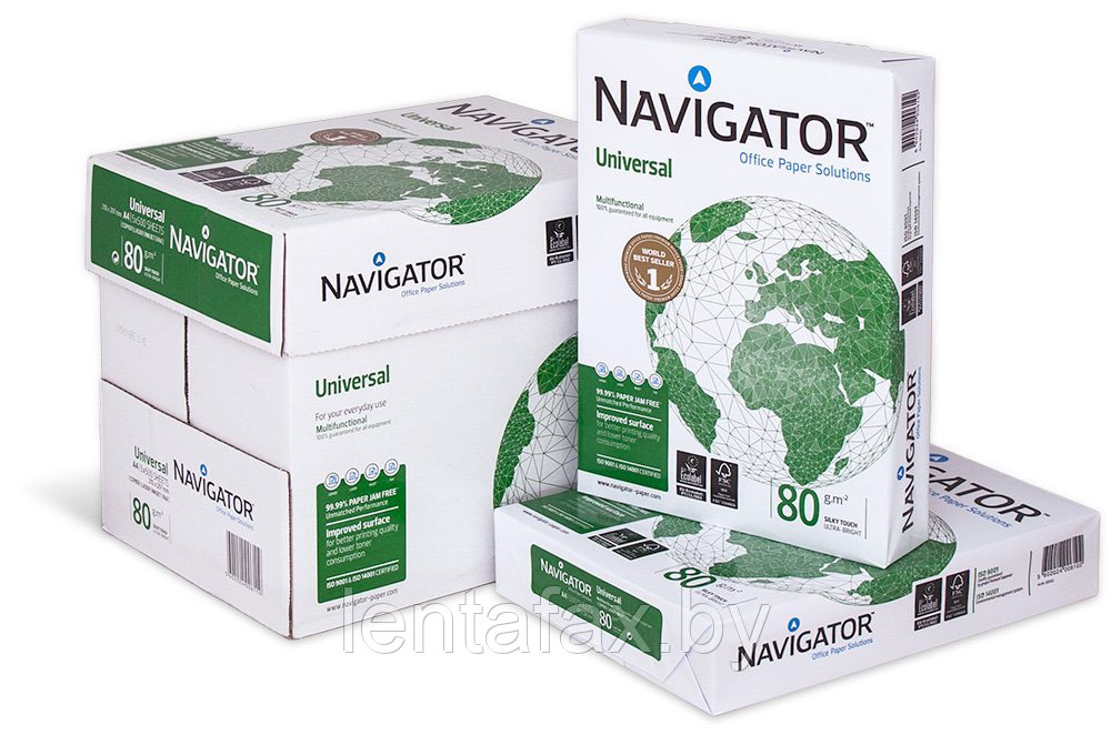 Бумага "Navigator Universal" А4 80г/м 500л. Класс А+. Цена указана без учета НДС 20% - фото 1 - id-p35476963