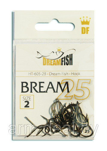 Крючки DreamFish Bream BN #2 25 шт/уп - фото 1 - id-p35478742