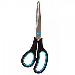 Ножницы Workmate, 21,3см, эргономичные ручки, чёрные/голубые