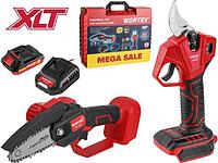 Набор аккум. инструмента WORTEX мини-пила + секатор в чем. ALL1 XLT SET СКИДКА -28%