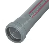 Труба Дн 40х1,8 L=0,25м PP-H с раструбом серая Ostendorf