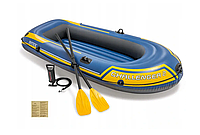 Лодка надувная двухместная с насосом и веслами