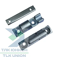 Шарнирная бортовая петля 90 мм с пластиной, ПБ90/26