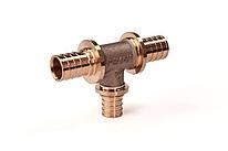 Тройник Рехау с уменьшенным боковым проходом 25-20-25 RX+, 10 шт, красная бронза