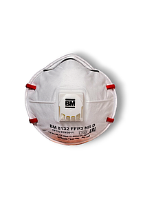 ВМ 8132 FFP3 NR D, полумаска фильтрующая для защиты от аэрозолей, чашеобразная, с клапаном выдоха
