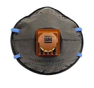 ВМ 8364 FFP2 NR D, полумаска фильтрующая для защиты от аэрозолей, чашеобразная, с клапаном выдоха