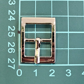 Пряжка для сумки 1004 15мм полированный никель 4,5 г