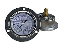 Манометр 250-GF, глицерин, подкл. сзади (R507, R134a, R404A, R407C,BAR, )