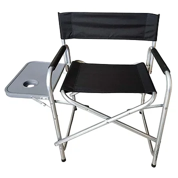 Стул-кресло складной с откидным столиком , черный, до 120 кг ,  арт. ZD-DY-З