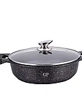 Сотейник  антипригарное покрытие с крышкой , из литого алюминия 28*8см  4,1л GP-2820, фото 2