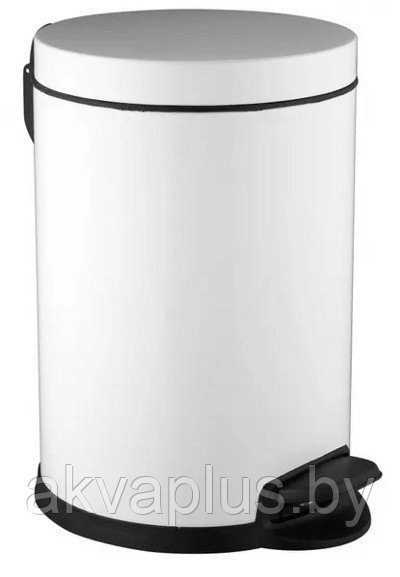Ведро с педалью 8 л с микролифтом белое (H108WP)