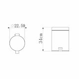 Ведро с педалью 8 л с микролифтом черное (H108BP), фото 2