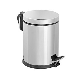 Мусорное ведро с педалью 12 л из нержавеющей стали хром