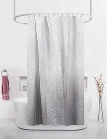 Штора для ванной Cascada 180*180 см BT-829989 ВОЛНЫ, серый