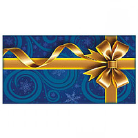 Конверт для денег (5К-1767) Золотой бант на синем