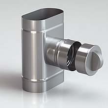 Вычистка 90° овальная из нержавеющей стали для дымохода и вентиляции