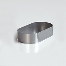 Заглушка овальная из нержавеющей стали для дымоходов и вентиляции