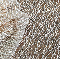 Сетка вышитая с бисером и пайетками