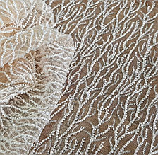 Сетка вышитая с бисером и пайетками