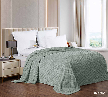 Плед велсофт  Жаккард Холодная Мята