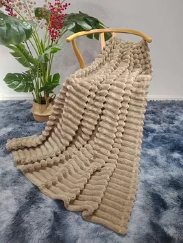 Плед велсофт  Кофейный