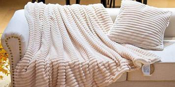 Плед велсофт Крем-брюле