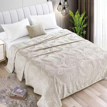 Плед Перья беж.