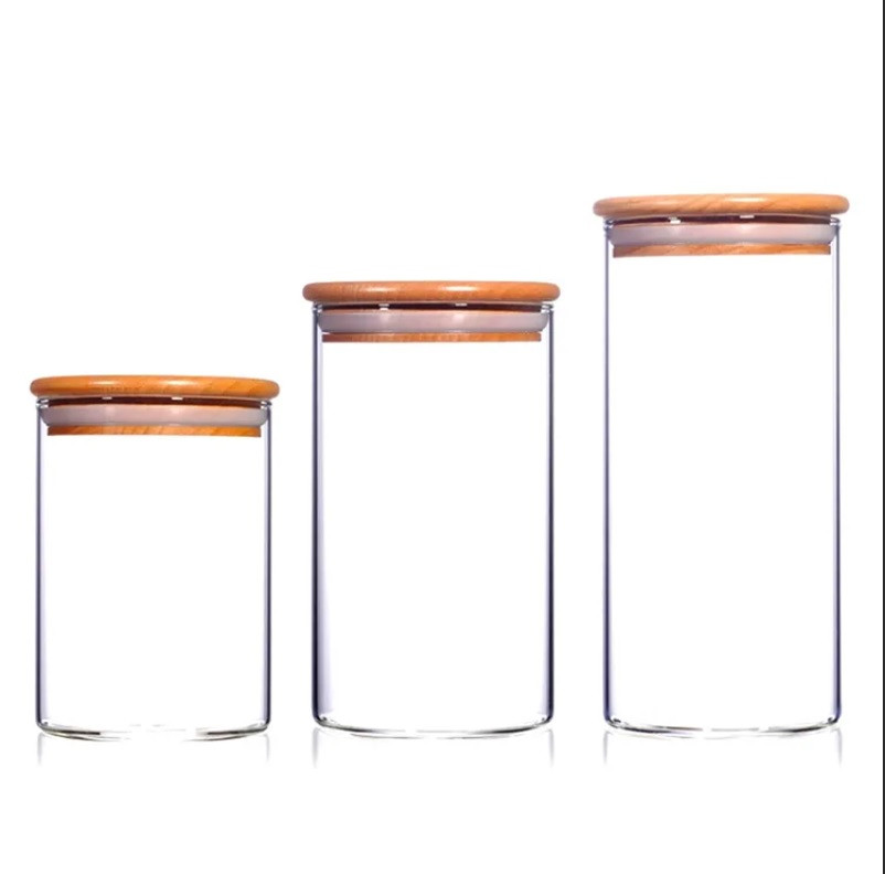 Набор стеклянных банок KELLI 3 шт для сыпучих